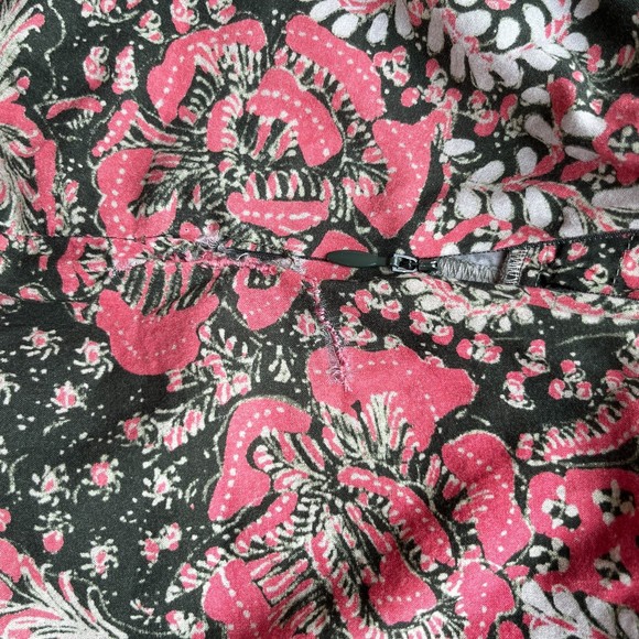 Warm Floral V-Neck Jumpsuit Size 0 - Picture 9 of 9